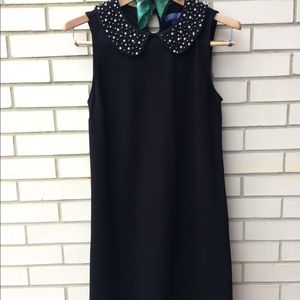 Black Dress With Embellished Collar